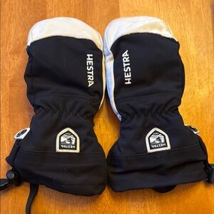 Hestra Black and White Mittens